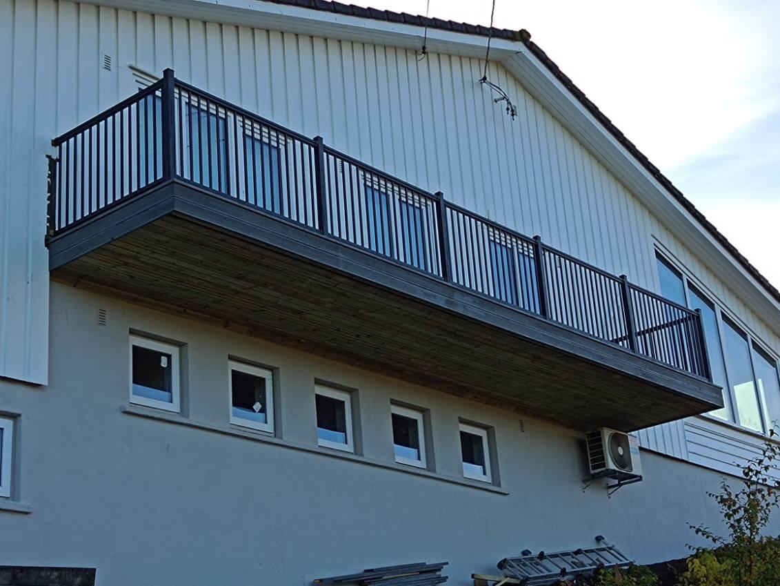 Sort Aluminiums rekkverk